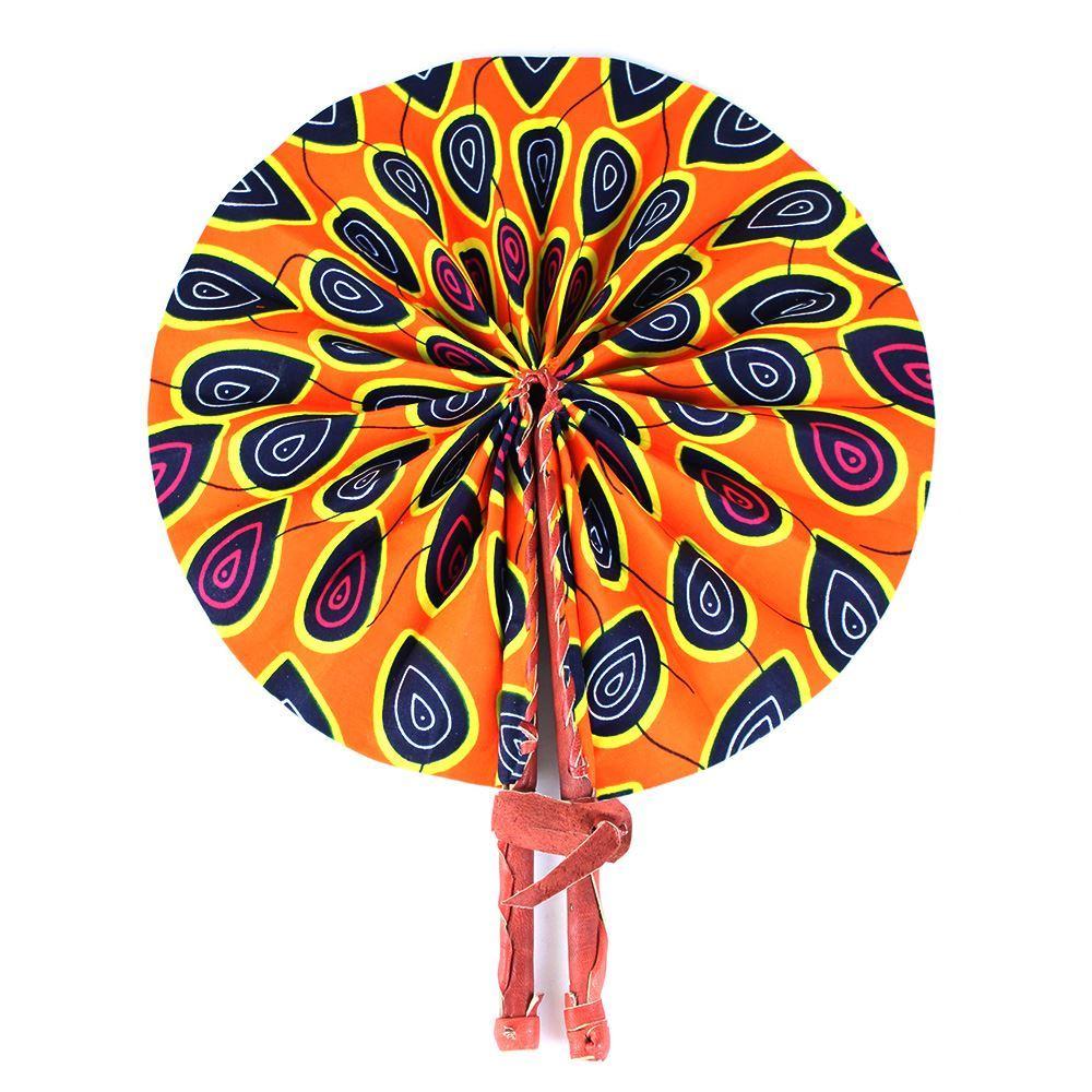 African Print Folding Fan