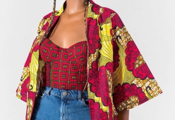 African Print Kimono main image 1