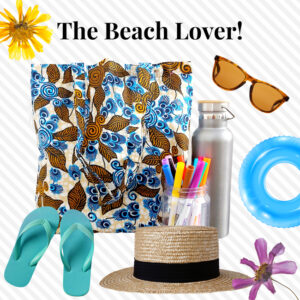 Print tote bag beach