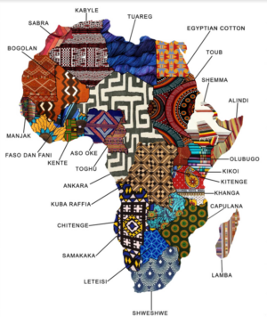 Fabric Map of Africa by Priya Shah